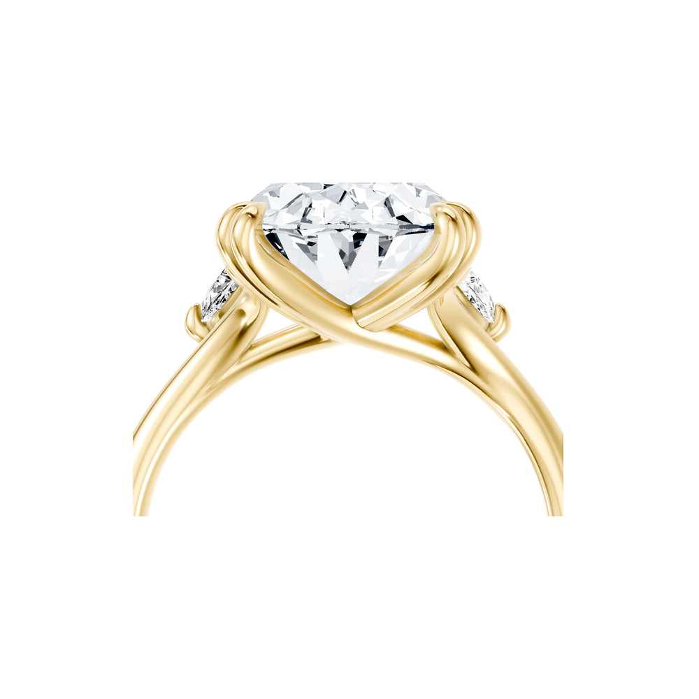 High Jewelry | Jane Oval Cut Lab Diamond Three Stone Engagement Ring image 5
