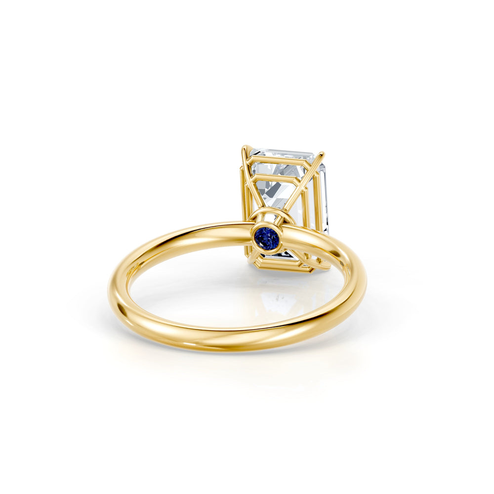 Claire Emerald Cut Lab Diamond Solitaire Engagement Ring image 4