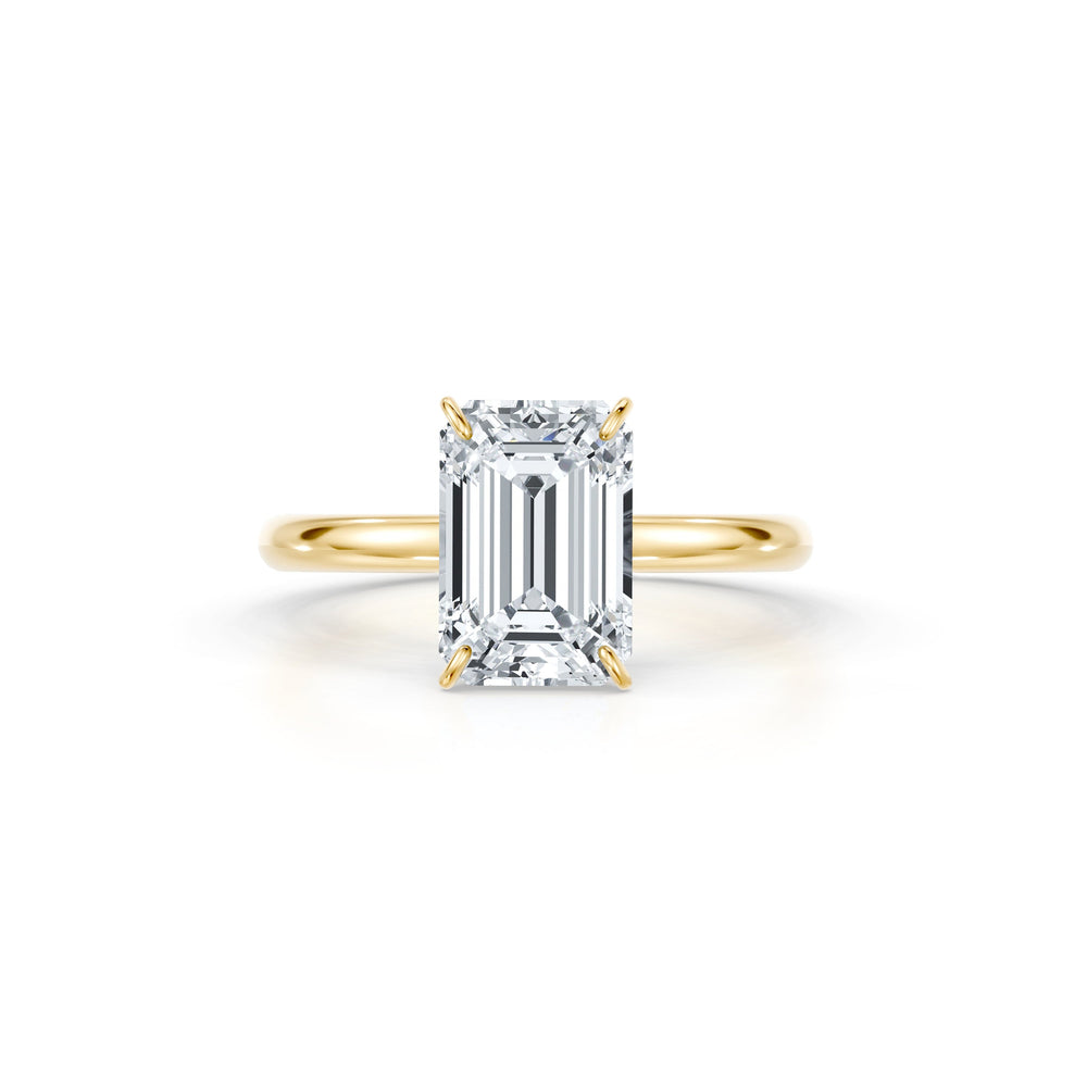Claire Emerald Cut Lab Diamond Solitaire Engagement Ring image 1
