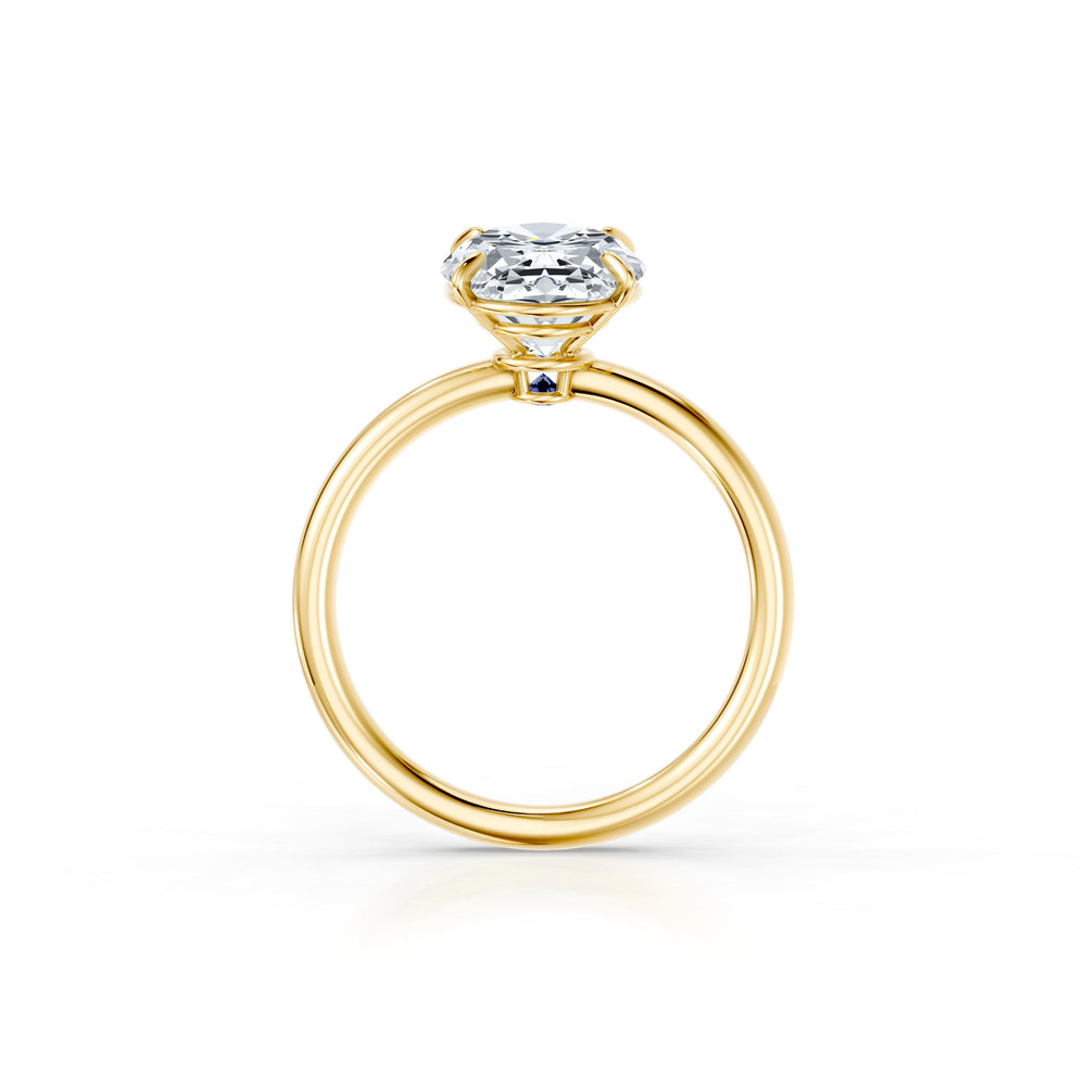 Claire Oval Cut Lab Diamond Solitaire Engagement Ring image 4