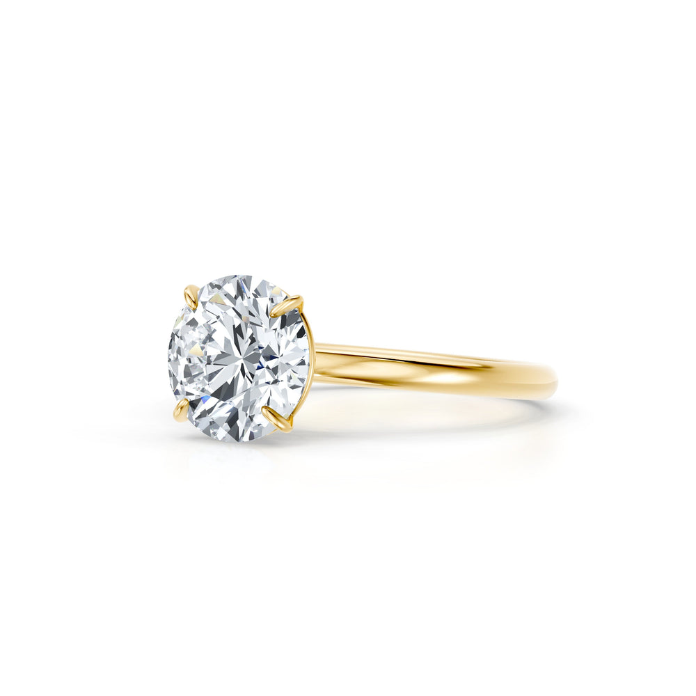 Claire Round Brilliant Cut Lab Diamond Solitaire Engagement Ring image 2