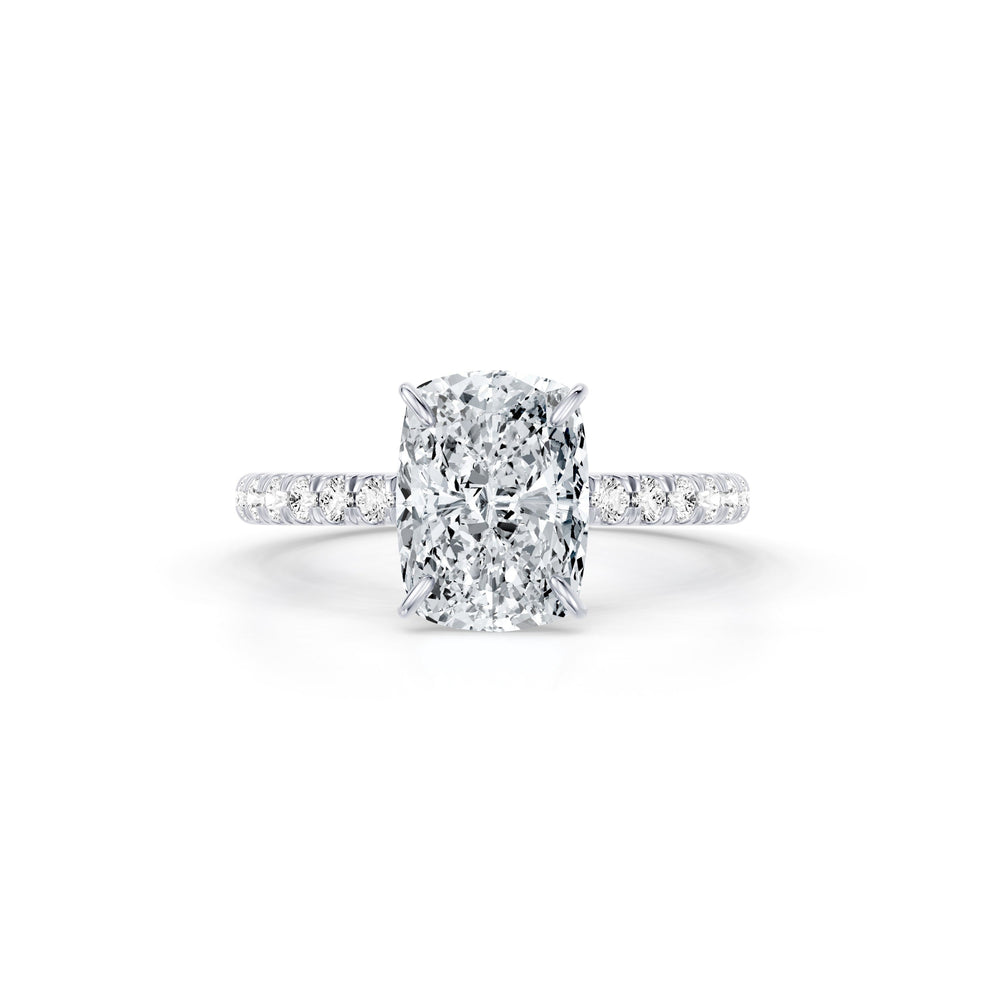 Claire Cushion Cut Lab Diamond Solitaire Engagement Ring image 1