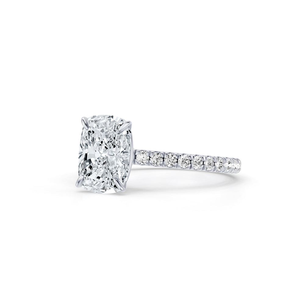 Claire Cushion Cut Lab Diamond Solitaire Engagement Ring image 2