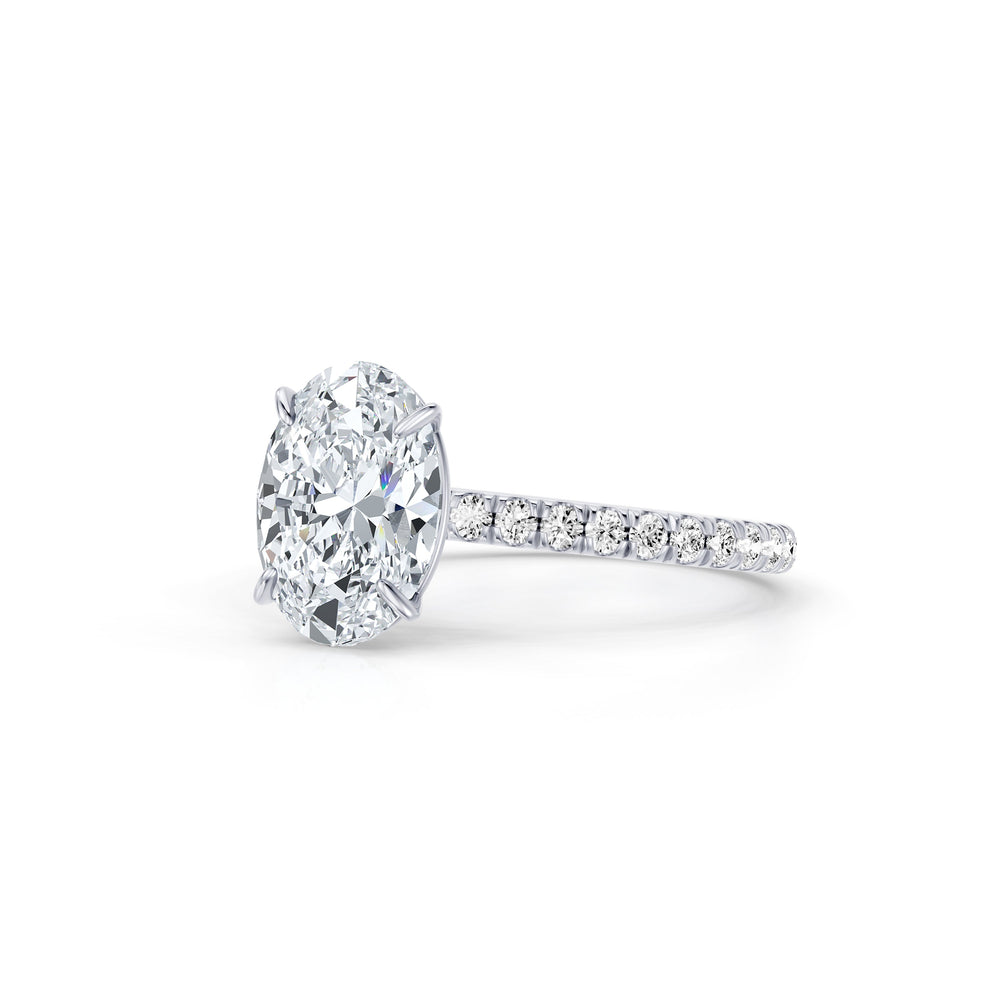 Claire Oval Cut Lab Diamond Solitaire Engagement Ring image 2