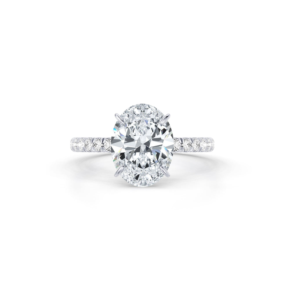 Claire Oval Cut Lab Diamond Solitaire Engagement Ring image 1