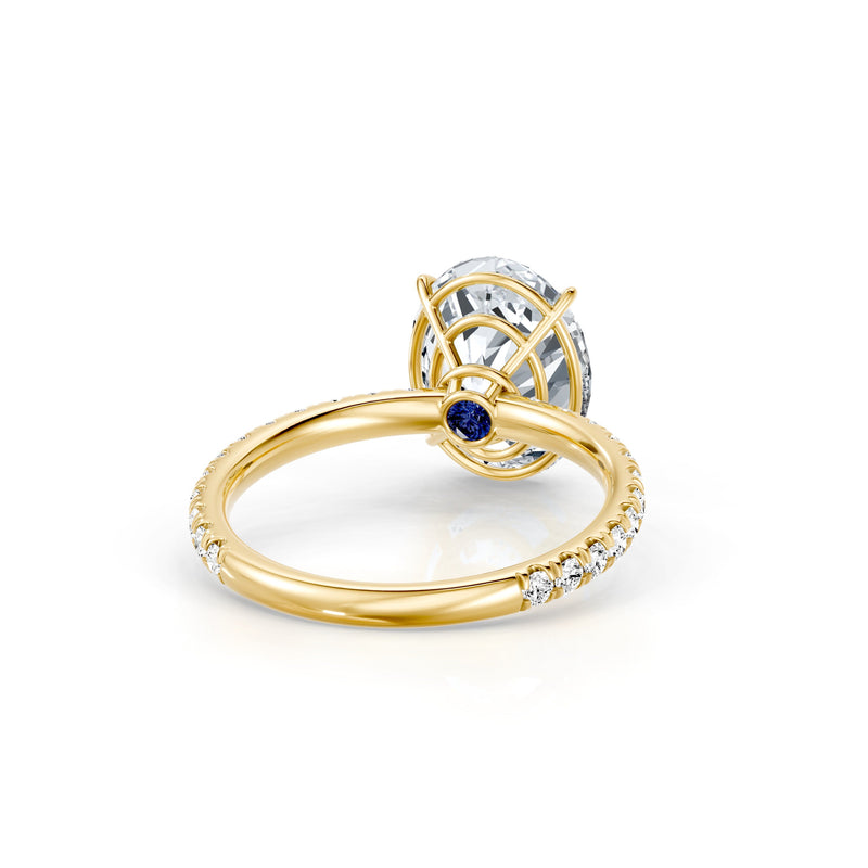 Claire Oval Cut Lab Diamond Solitaire Engagement Ring image 3