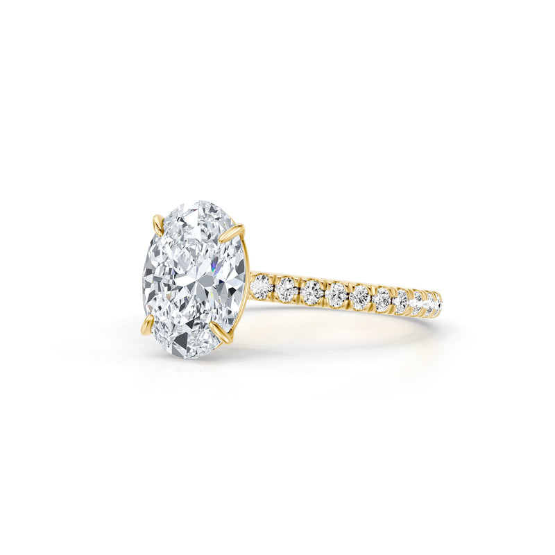 Claire Oval Cut Lab Diamond Solitaire Engagement Ring image 2