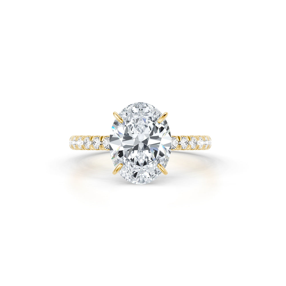 Claire Oval Cut Lab Diamond Solitaire Engagement Ring image 1
