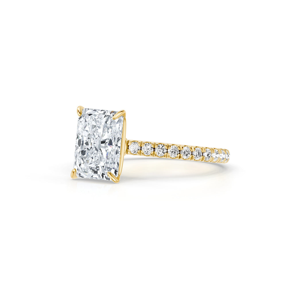 Claire Radiant Cut Lab Diamond Solitaire Engagement Ring image 2