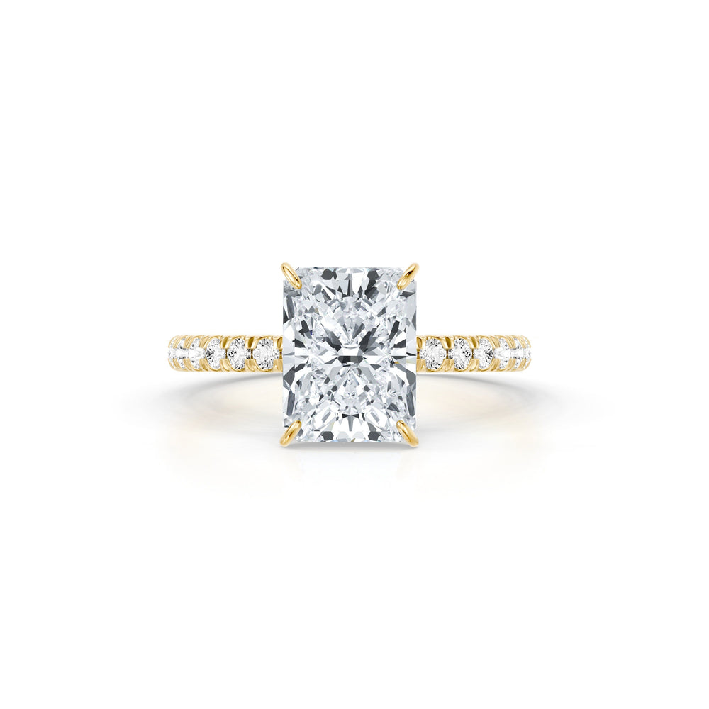 Claire Radiant Cut Lab Diamond Solitaire Engagement Ring image 1
