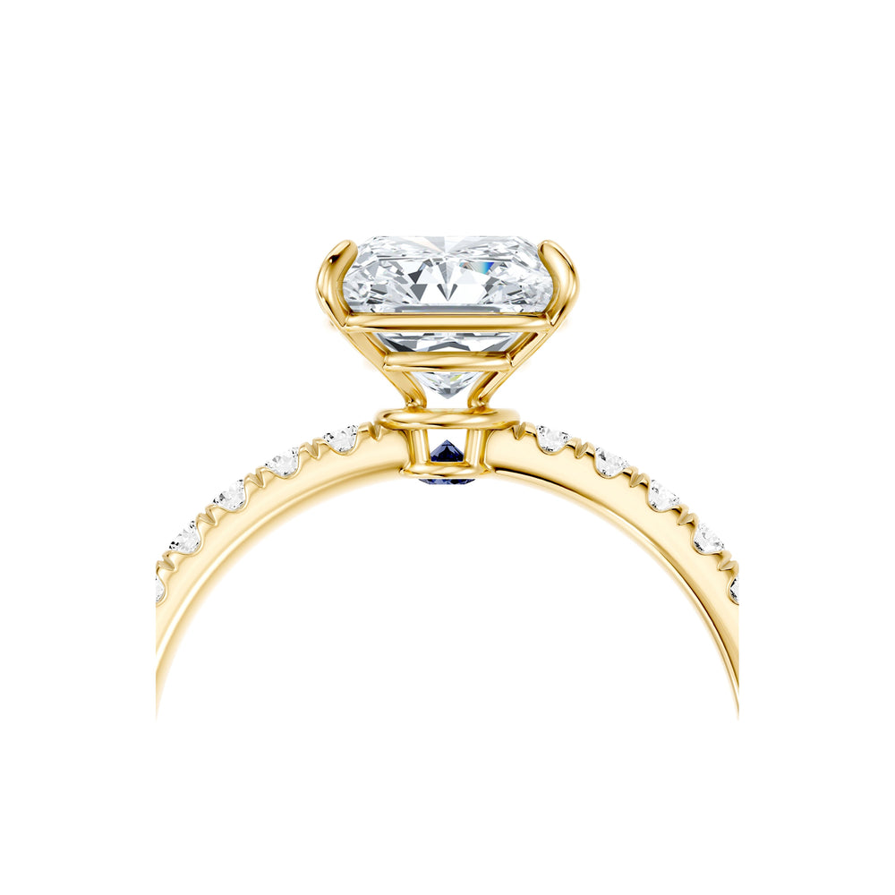 Claire Radiant Cut Lab Diamond Solitaire Engagement Ring image 5