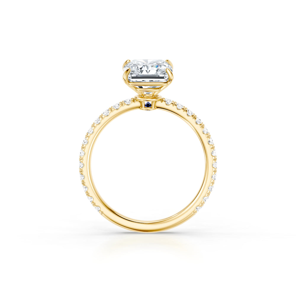 Claire Radiant Cut Lab Diamond Solitaire Engagement Ring image 4