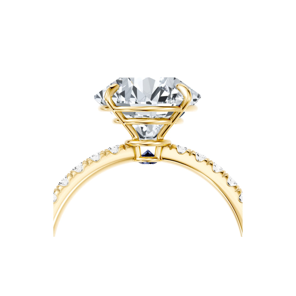 Claire Round Brilliant Cut Lab Diamond Solitaire Engagement Ring image 5
