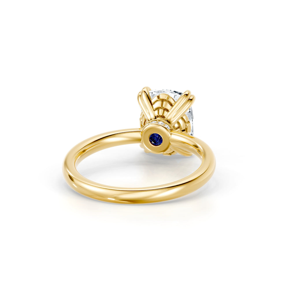 Soho Elongated Cushion Solitaire Lab Diamond Engagement Ring image 3