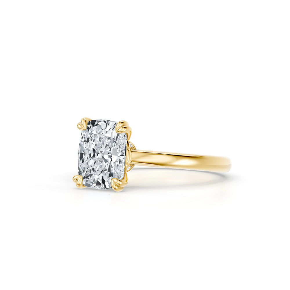 Soho Elongated Cushion Solitaire Lab Diamond Engagement Ring image 2