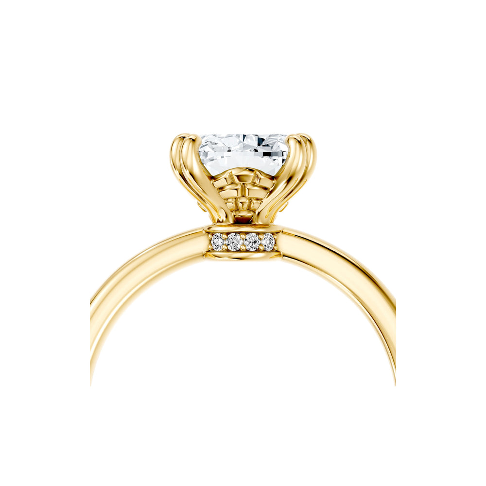 Soho Elongated Cushion Solitaire Lab Diamond Engagement Ring image 5