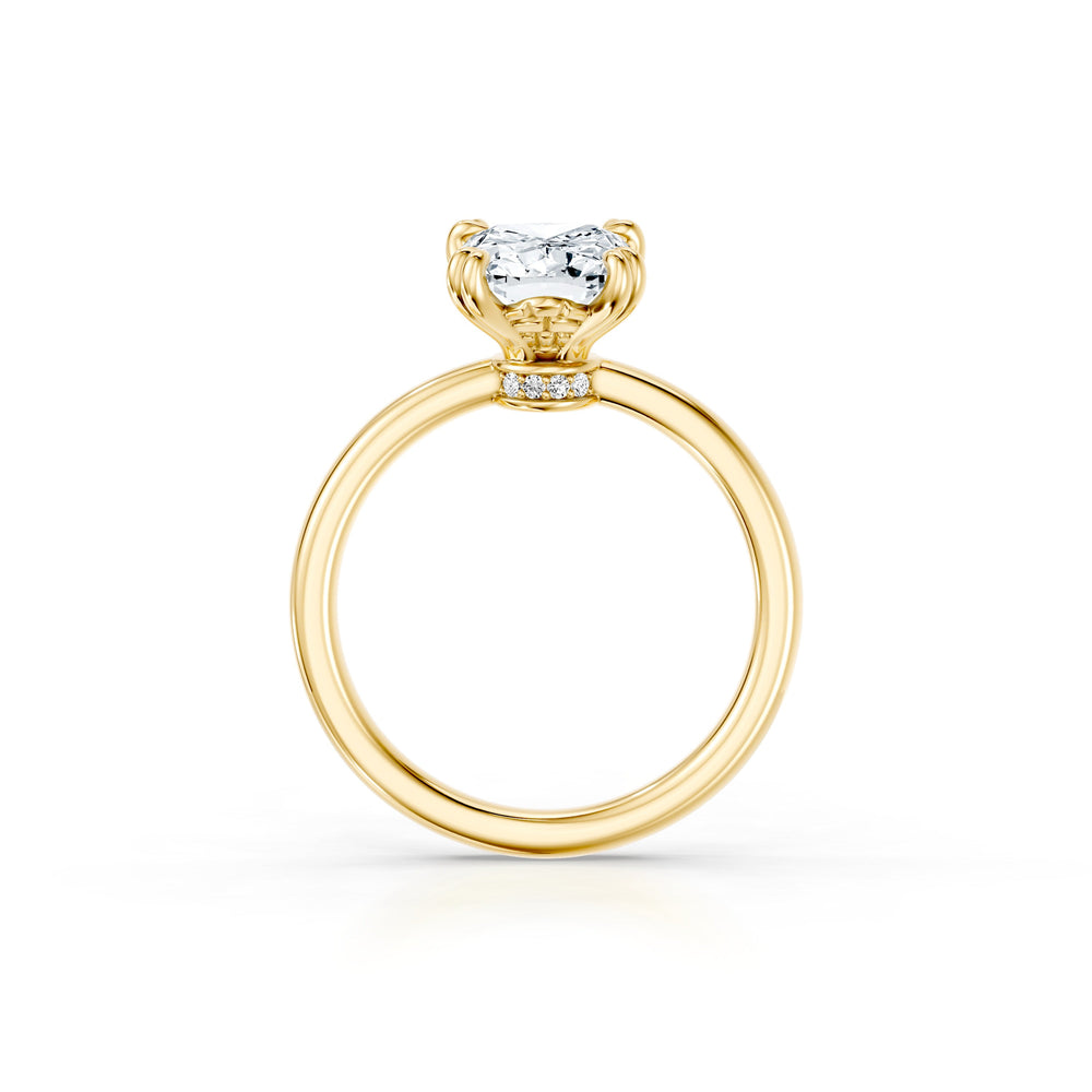 Soho Elongated Cushion Solitaire Lab Diamond Engagement Ring image 4