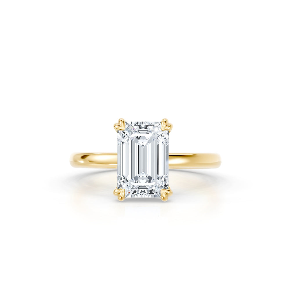 Soho Emerald Cut Solitaire Lab Diamond Engagement Ring image 1