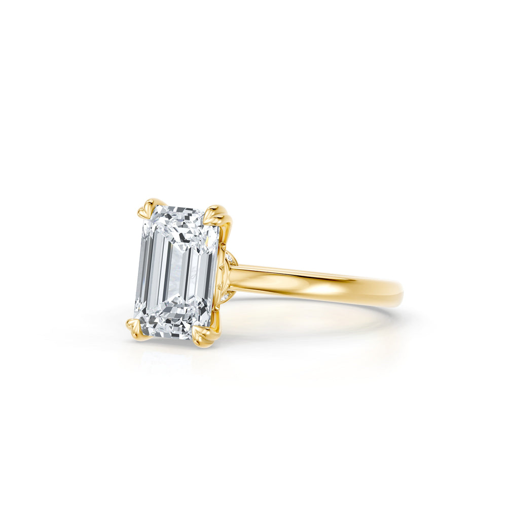 Soho Emerald Cut Solitaire Lab Diamond Engagement Ring image 2