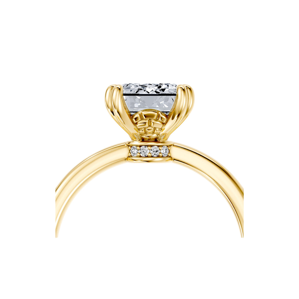 Soho Emerald Cut Solitaire Lab Diamond Engagement Ring image 5
