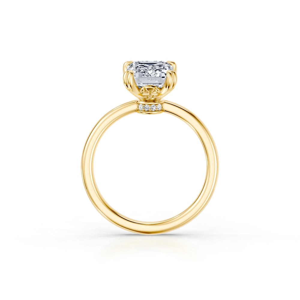 Soho Emerald Cut Solitaire Lab Diamond Engagement Ring image 4