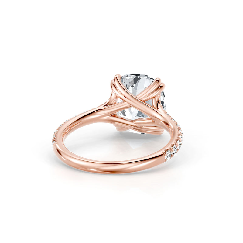 Jane Solitaire Lab Diamond Engagement Ring - One Row Pavé image 133