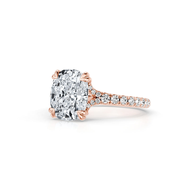 Jane Solitaire Lab Diamond Engagement Ring - One Row Pavé image 132