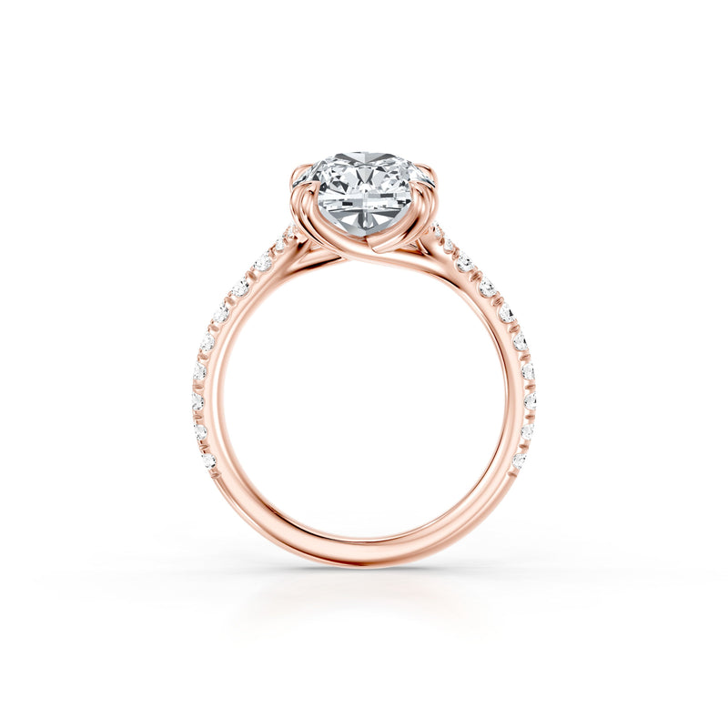 Jane Solitaire Lab Diamond Engagement Ring - One Row Pavé image 134