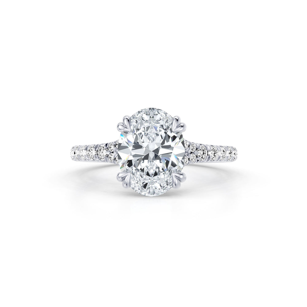 Jane Oval Cut Lab Diamond Solitaire Engagement Ring image 1