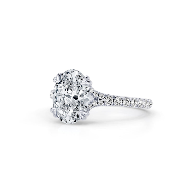 Jane Solitaire Lab Diamond Engagement Ring - One Row Pavé image 22