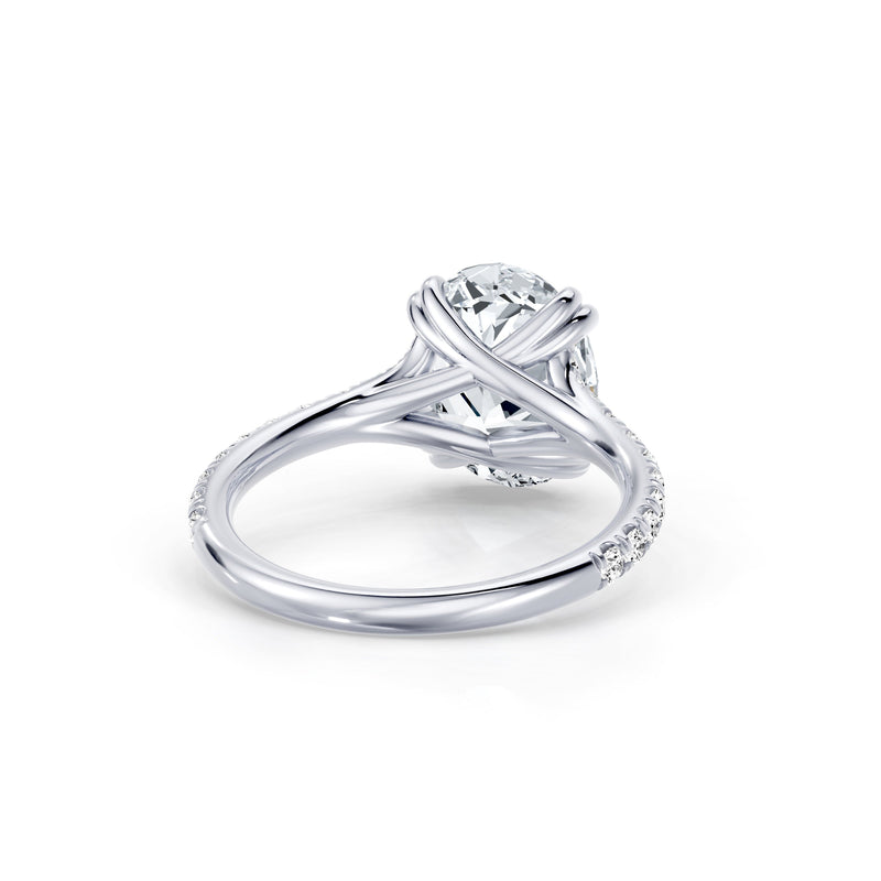 Jane Solitaire Lab Diamond Engagement Ring - One Row Pavé image 23