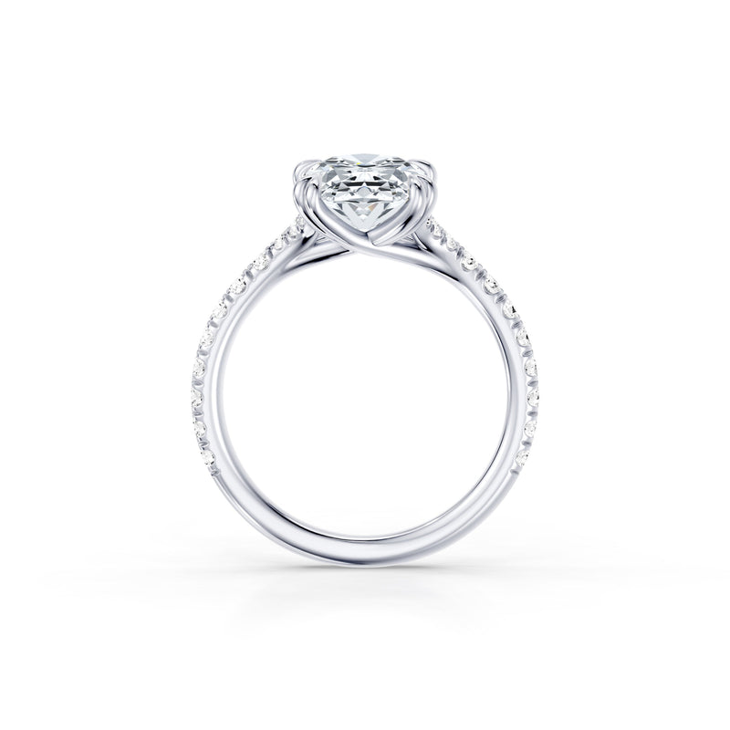 Jane Solitaire Lab Diamond Engagement Ring - One Row Pavé image 24