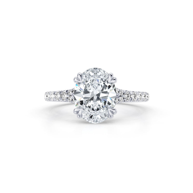Jane Solitaire Lab Diamond Engagement Ring - One Row Pavé image 21