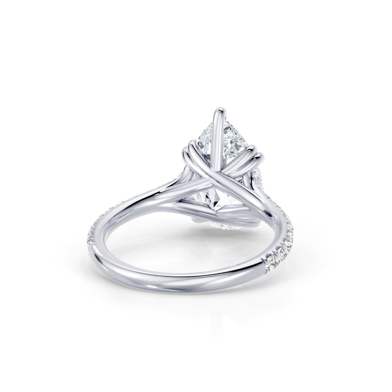 Jane Solitaire Lab Diamond Engagement Ring - One Row Pavé image 83