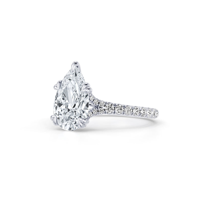 Jane Solitaire Lab Diamond Engagement Ring - One Row Pavé image 82