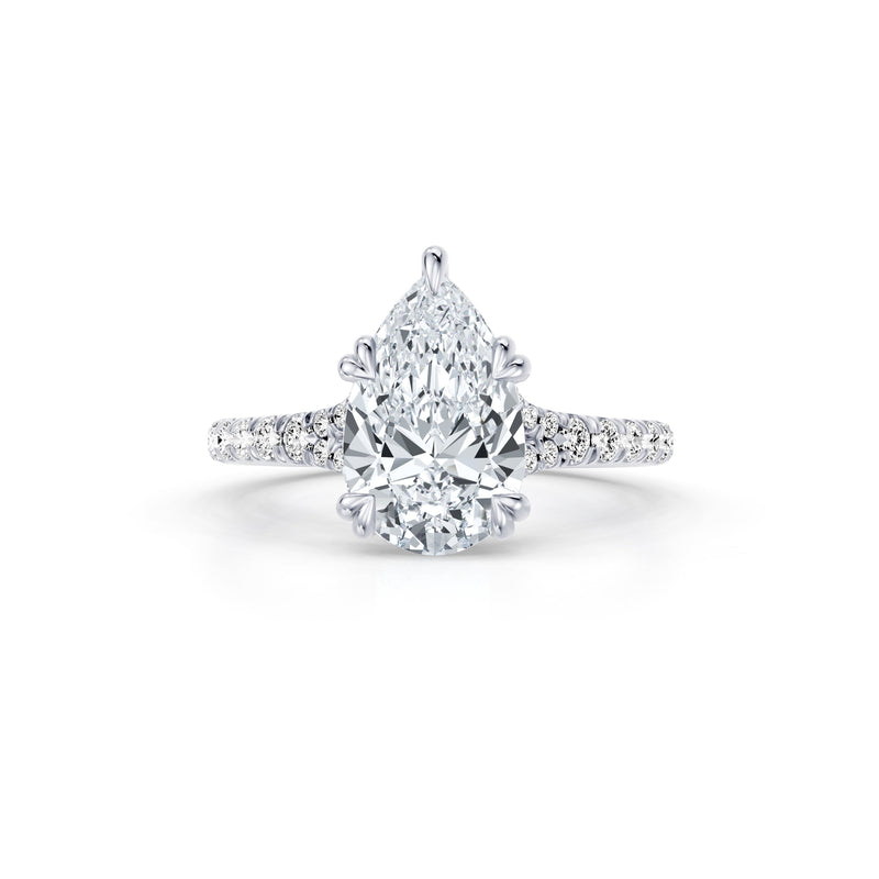Jane Solitaire Lab Diamond Engagement Ring - One Row Pavé image 81