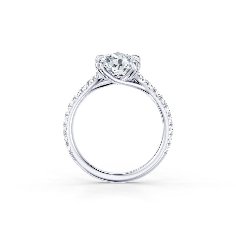 Jane Solitaire Lab Diamond Engagement Ring - One Row Pavé image 84