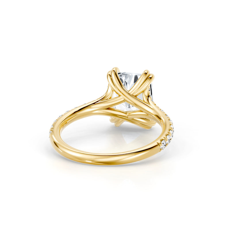 Jane Solitaire Lab Diamond Engagement Ring - One Row Pavé image 68