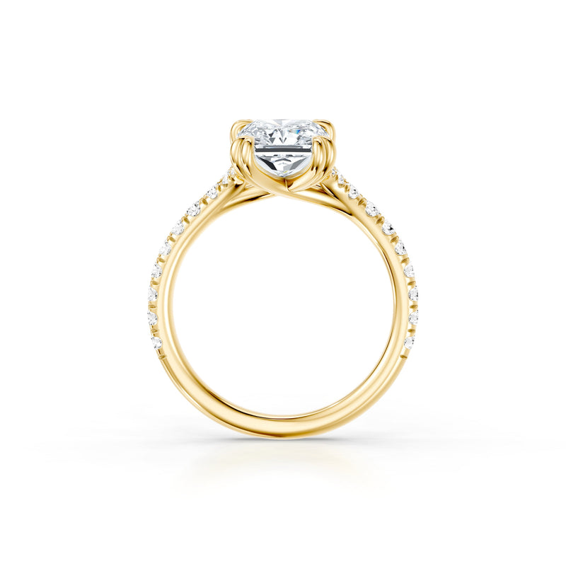 Jane Solitaire Lab Diamond Engagement Ring - One Row Pavé image 69