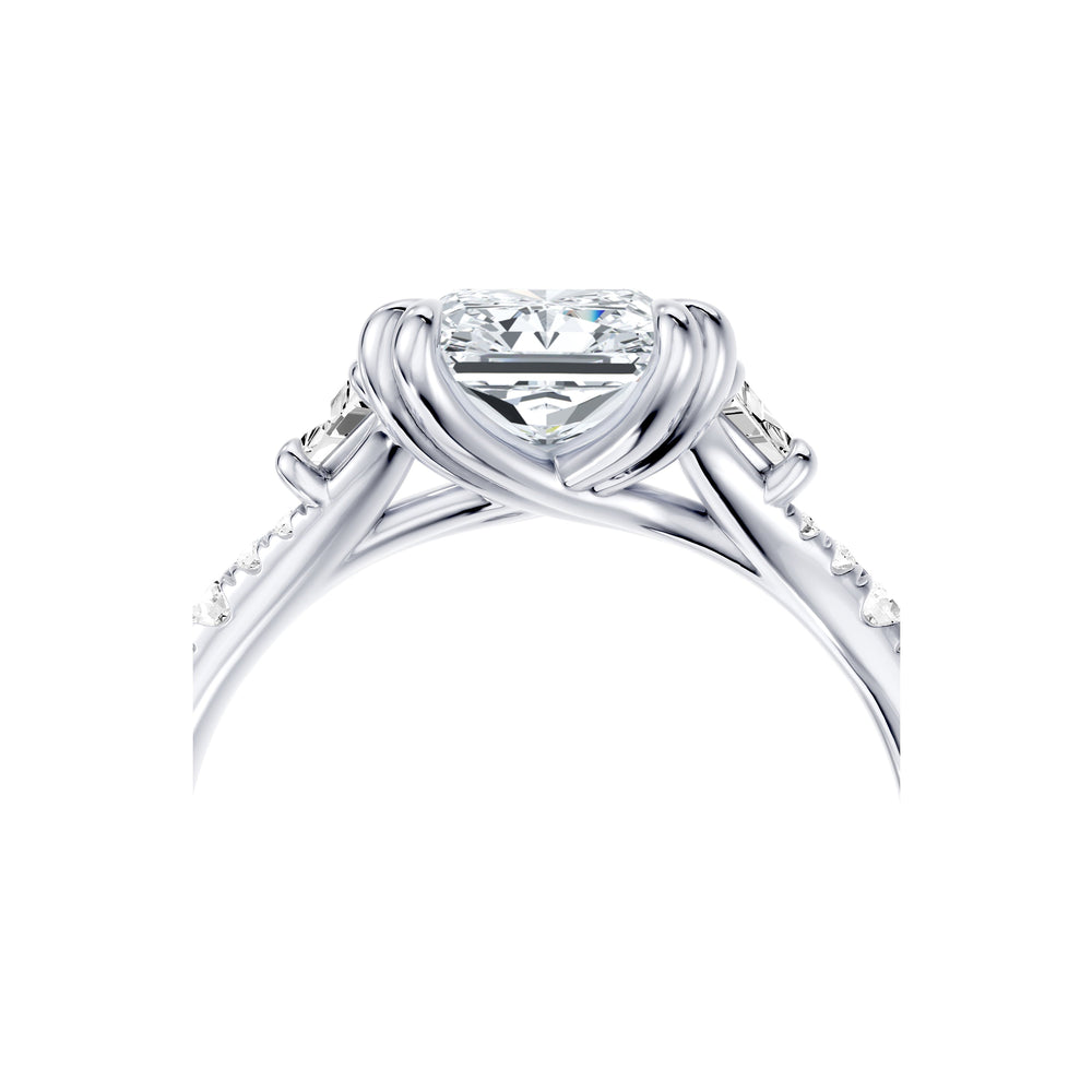 Jane Radiant Cut Three Stone Lab Diamond Engagement Ring image 5