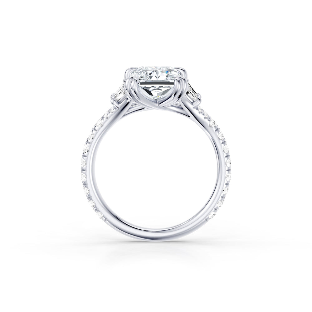 Jane Radiant Cut Three Stone Lab Diamond Engagement Ring image 4