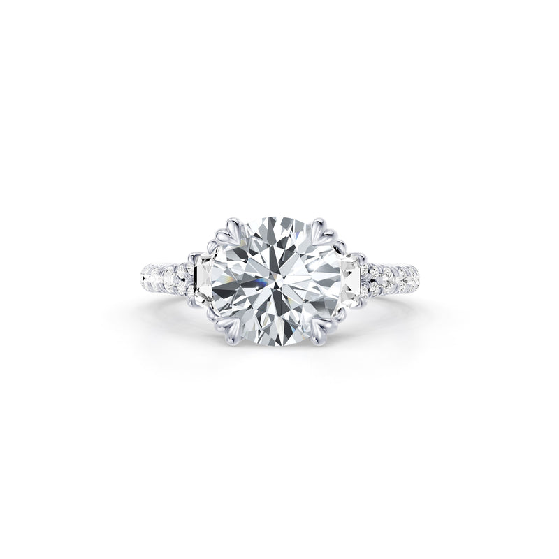 Jane Trapezoid Three Stone Lab Diamond Engagement Ring image 21