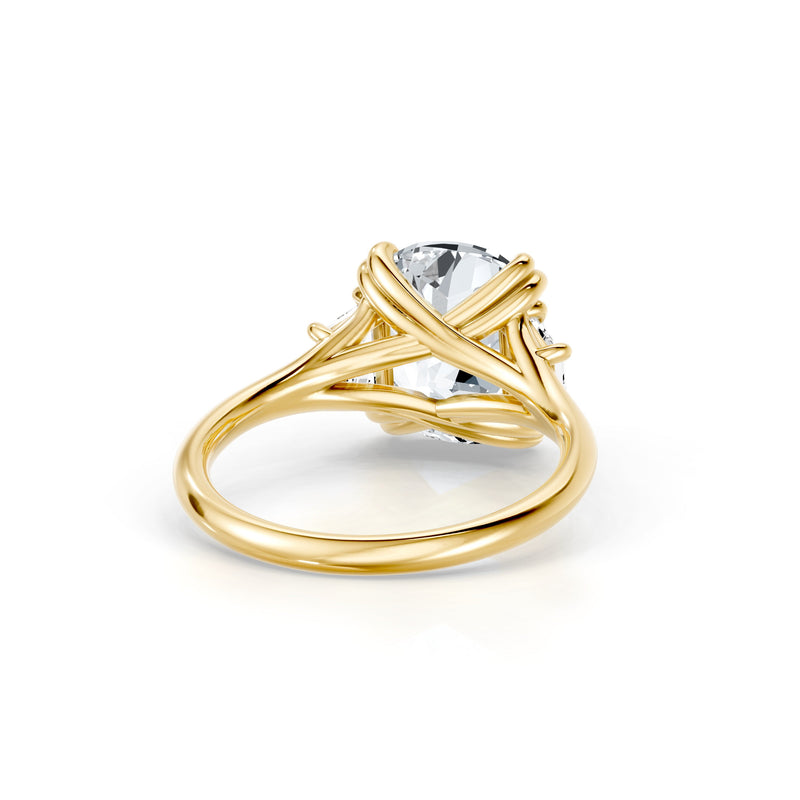 Jane Trapezoid Three Stone Lab Diamond Engagement Ring - High Polish image 128