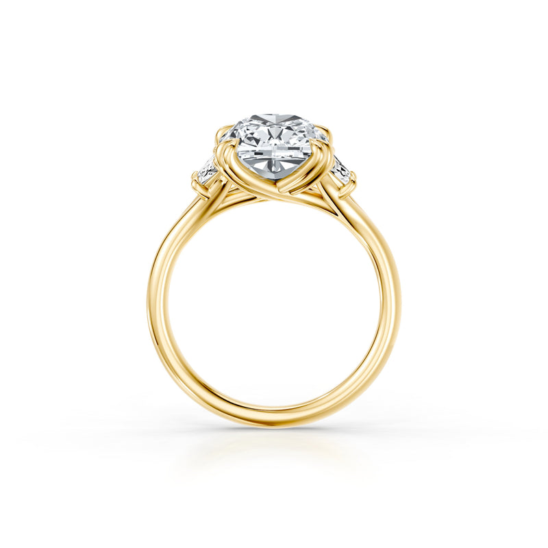 Jane Trapezoid Three Stone Lab Diamond Engagement Ring - High Polish image 129