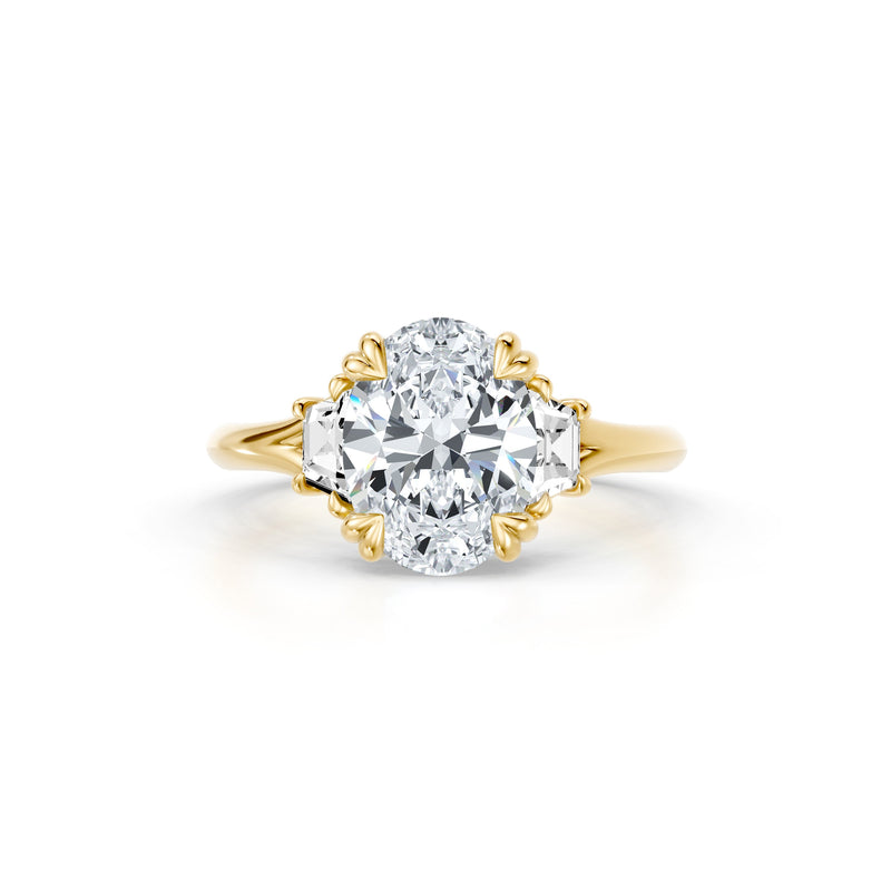 Jane Trapezoid Three Stone Lab Diamond Engagement Ring - High Polish image 26