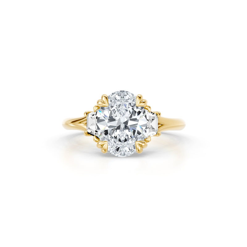 Jane Trapezoid Three Stone Lab Diamond Engagement Ring image 26