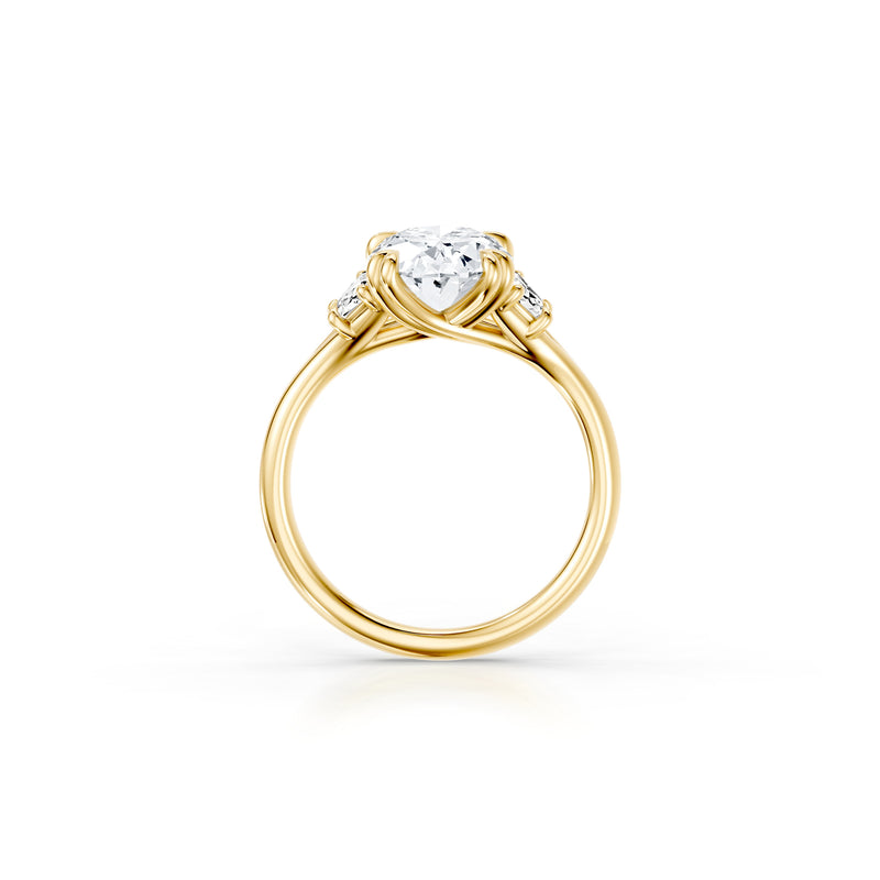 Jane Trapezoid Three Stone Lab Diamond Engagement Ring image 29