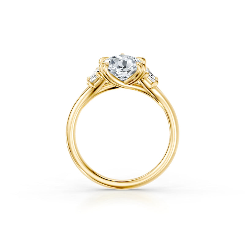 Jane Trapezoid Three Stone Lab Diamond Engagement Ring - High Polish image 89