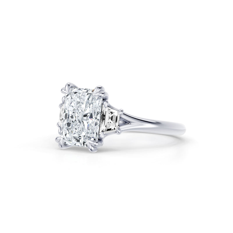 Jane Trapezoid Three Stone Lab Diamond Engagement Ring - High Polish image 62