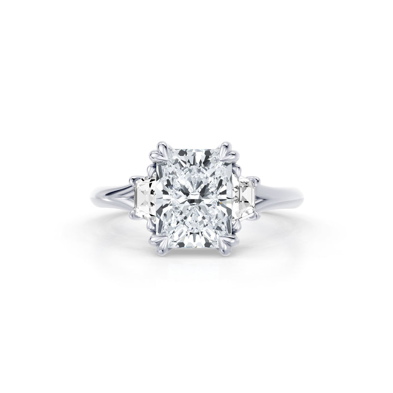 Jane Trapezoid Three Stone Lab Diamond Engagement Ring - High Polish image 61